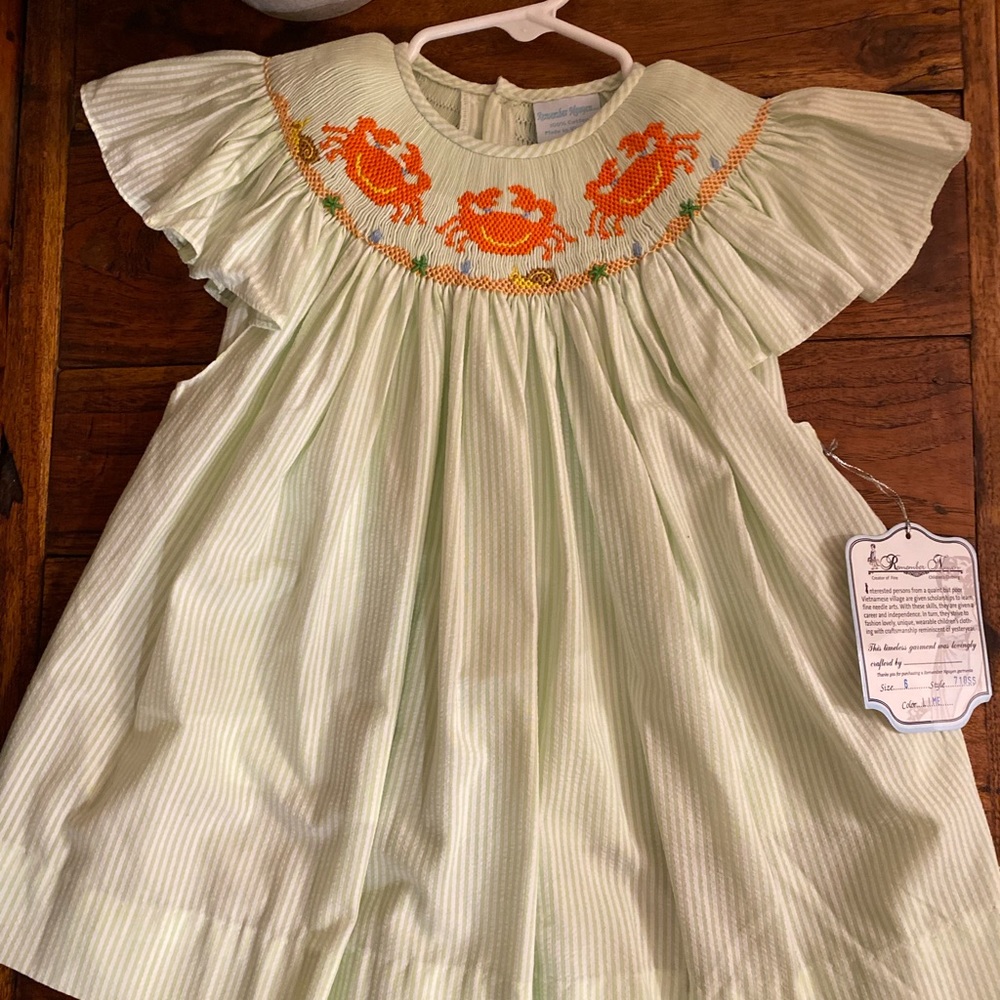 Smocked Two Piece NWT Crab Outfit